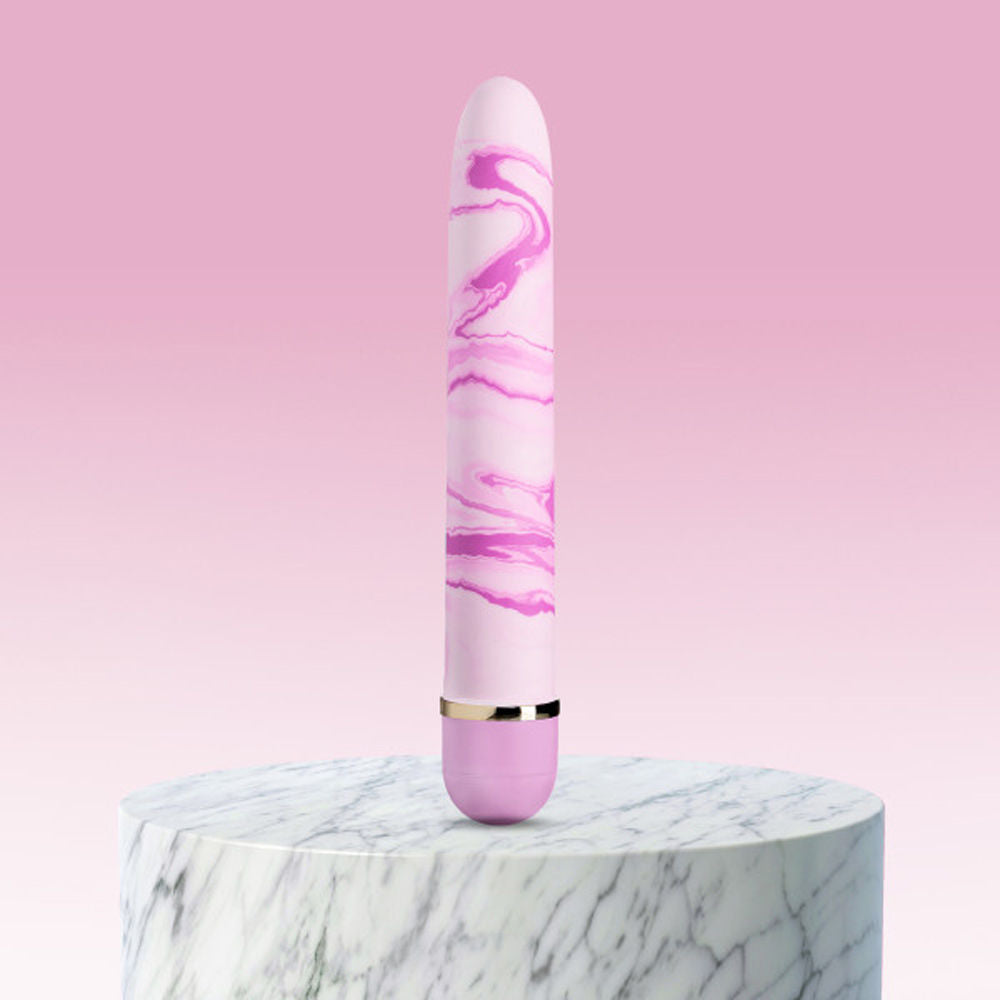 Strawberry Fields Pink Mini Vibrator with Multi-Speed Vibration 5.5" Insertible Secondary image
