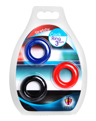 Stretchy Cock Ring 3 Pack for Stronger, Longer Lasting Erections COCK RING Set