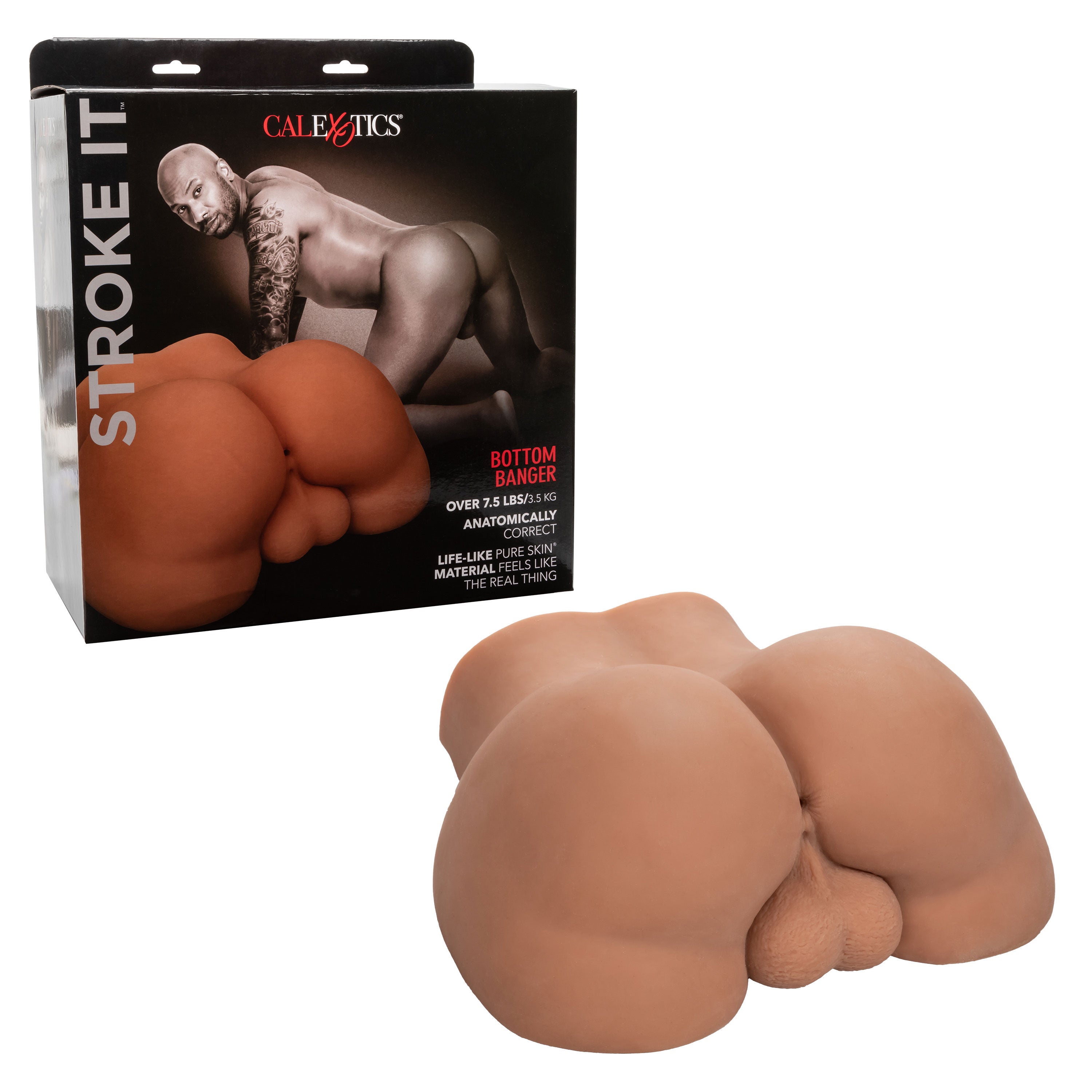 Stroke It Bottom Banger Realistic Anal Masturbator in Brown Secondary image
