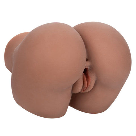 Stroke It Vibrating Twerking BBL Male Masturbation Sleeve Brown Masturbation Aids for Males