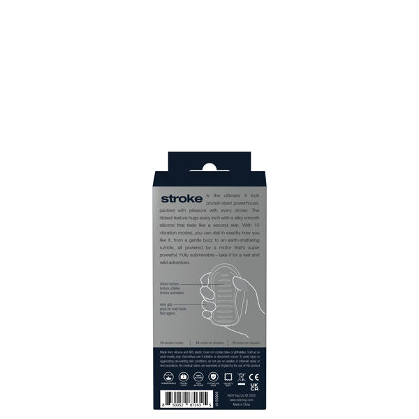 Stroke Vibrating Male Stroker Black Silicone Texture > Sex Toys For Men > Masturbators > Vibrating