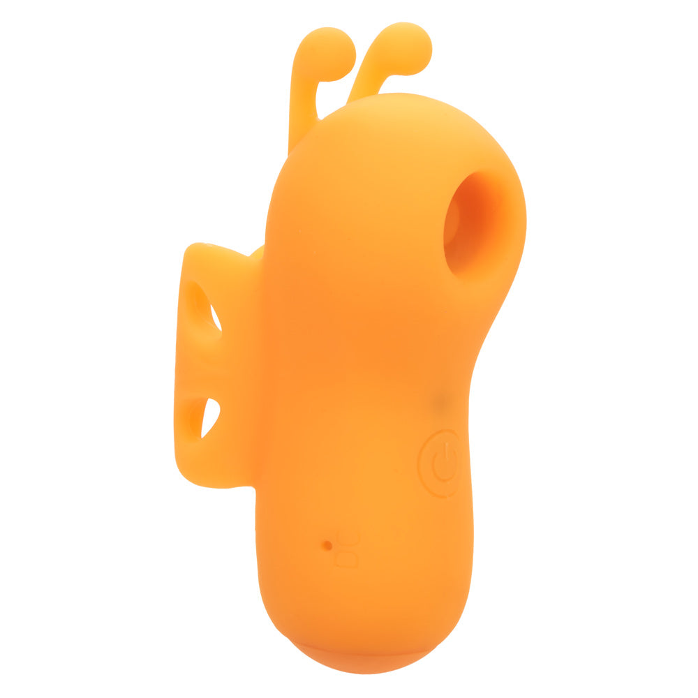 Neon Vibes The Buzzing Vibe Orange Silicone Finger Teaser with 10 Vibration Functions and USB Rechargeable Finger Stimulator