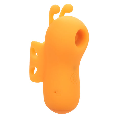 Neon Vibes The Buzzing Vibe Orange Silicone Finger Teaser with 10 Vibration Functions and USB Rechargeable Finger Stimulator