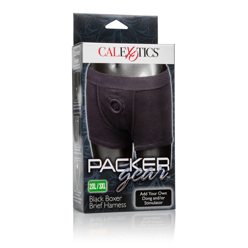 Packer Gear Black Boxer Brief Harness Extra Large Erotic Wear Harnesses & Strap-Ons