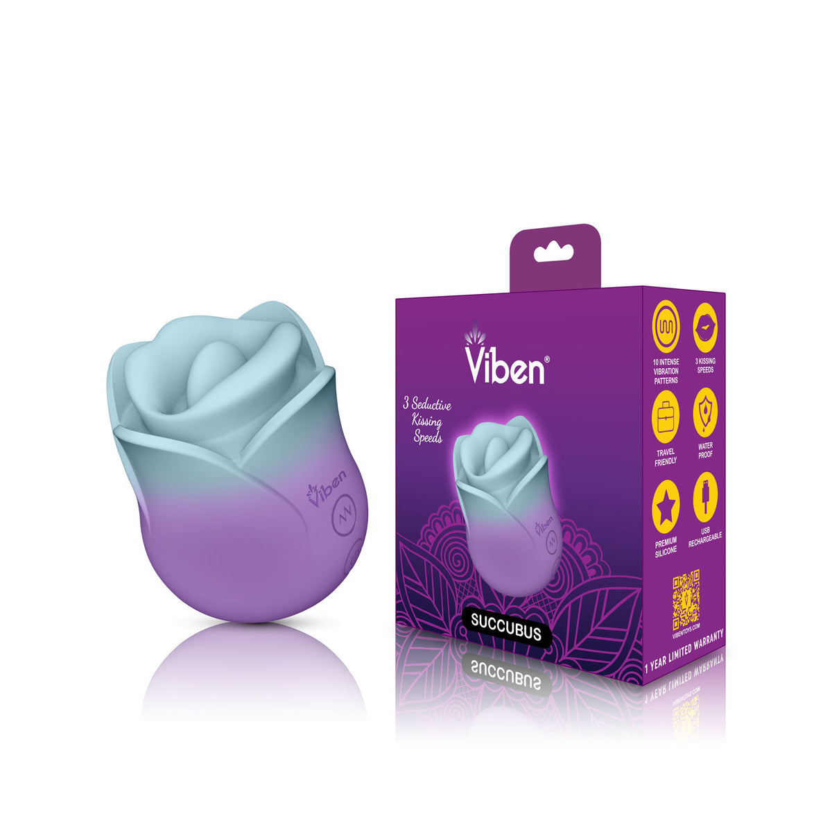 Succubus Wireless Clitoral Vibrator with Tantalizing Kissing Modes > Sex Toys For Ladies > Rose Stimulators