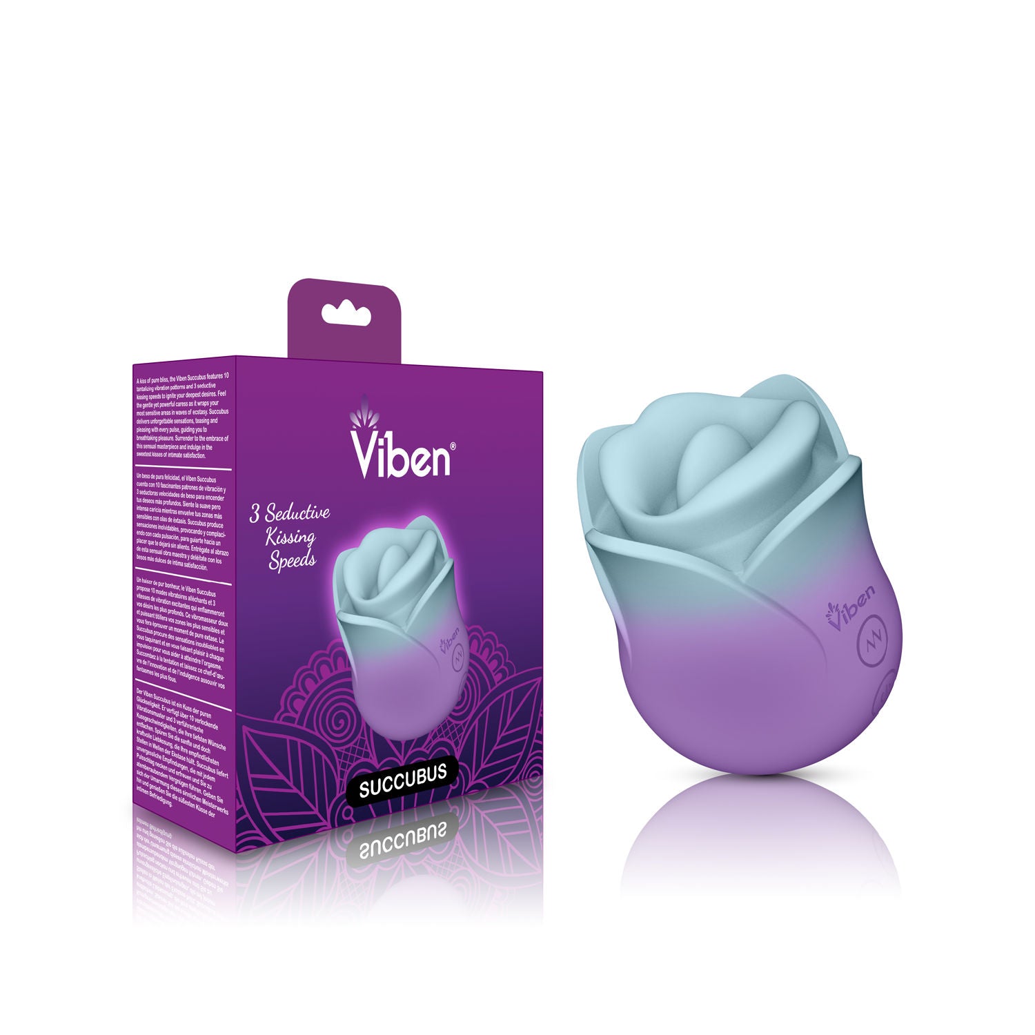 Succubus Wireless Clitoral Vibrator with Tantalizing Kissing Modes Rose Stimulators