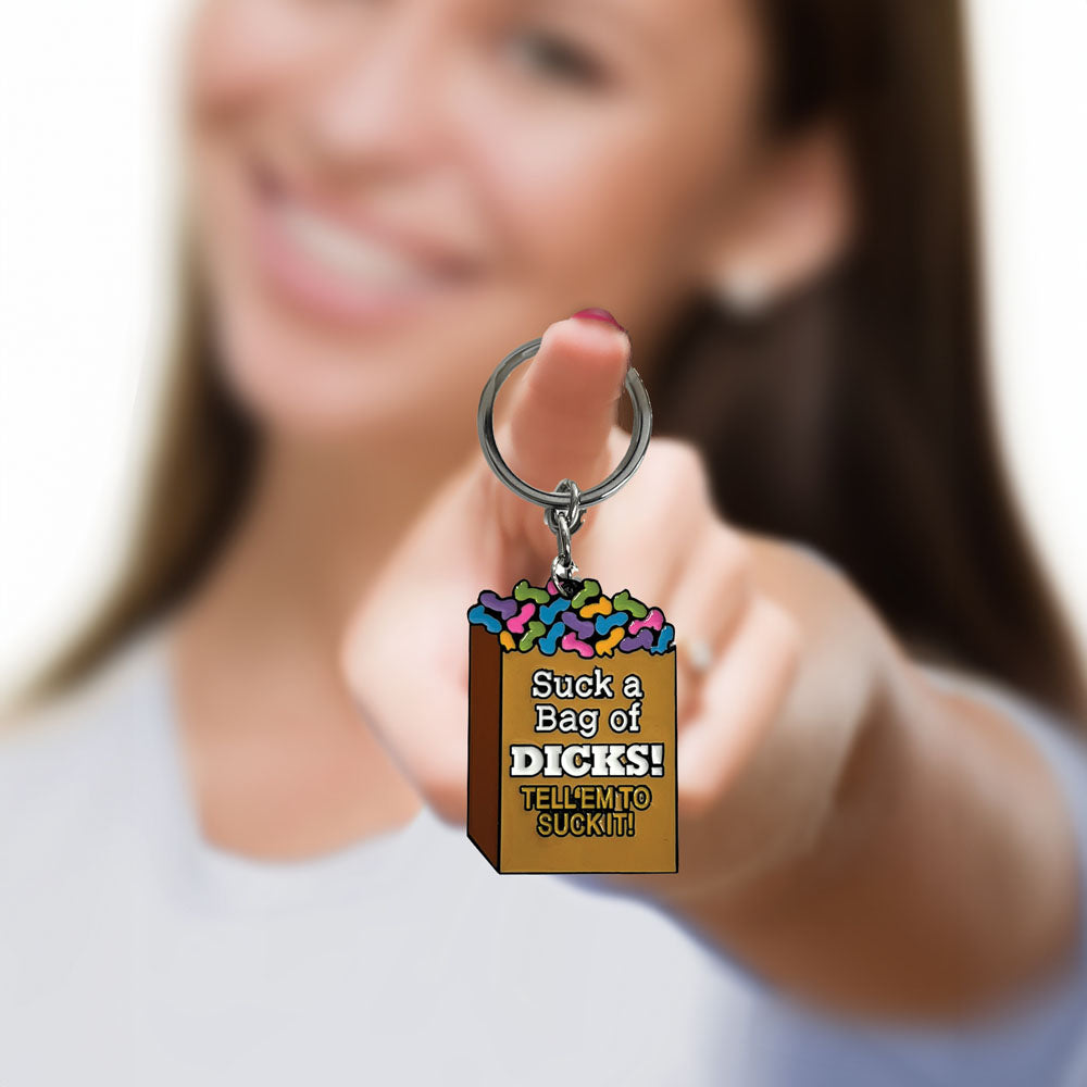 Suck A Bag of Dicks Novelty Keychain > Novelties > Gag Gifts