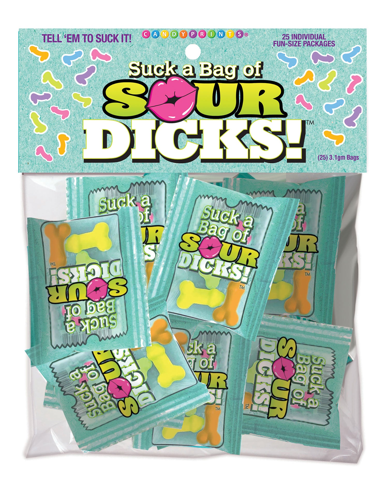 Suck A Bag Of Sour Dicks – Bulk Bag Of 25 Pecker Lollies Candy > Novelties > Candy & Edible Items