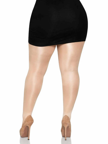 Suki Plus Size Sheer Tights Nude Queen Hosiery by Leg Avenue Hosiery