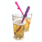 Super Fun Penis Party Straws Set of 8 Pink and Purple Dicky Straws > Novelties > Party Supplies