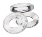 Cloud 9 Novelties Super Stretch Clear Cockring Combo Set Skin-Safe Flexible Rings > Cock Ring > Sets