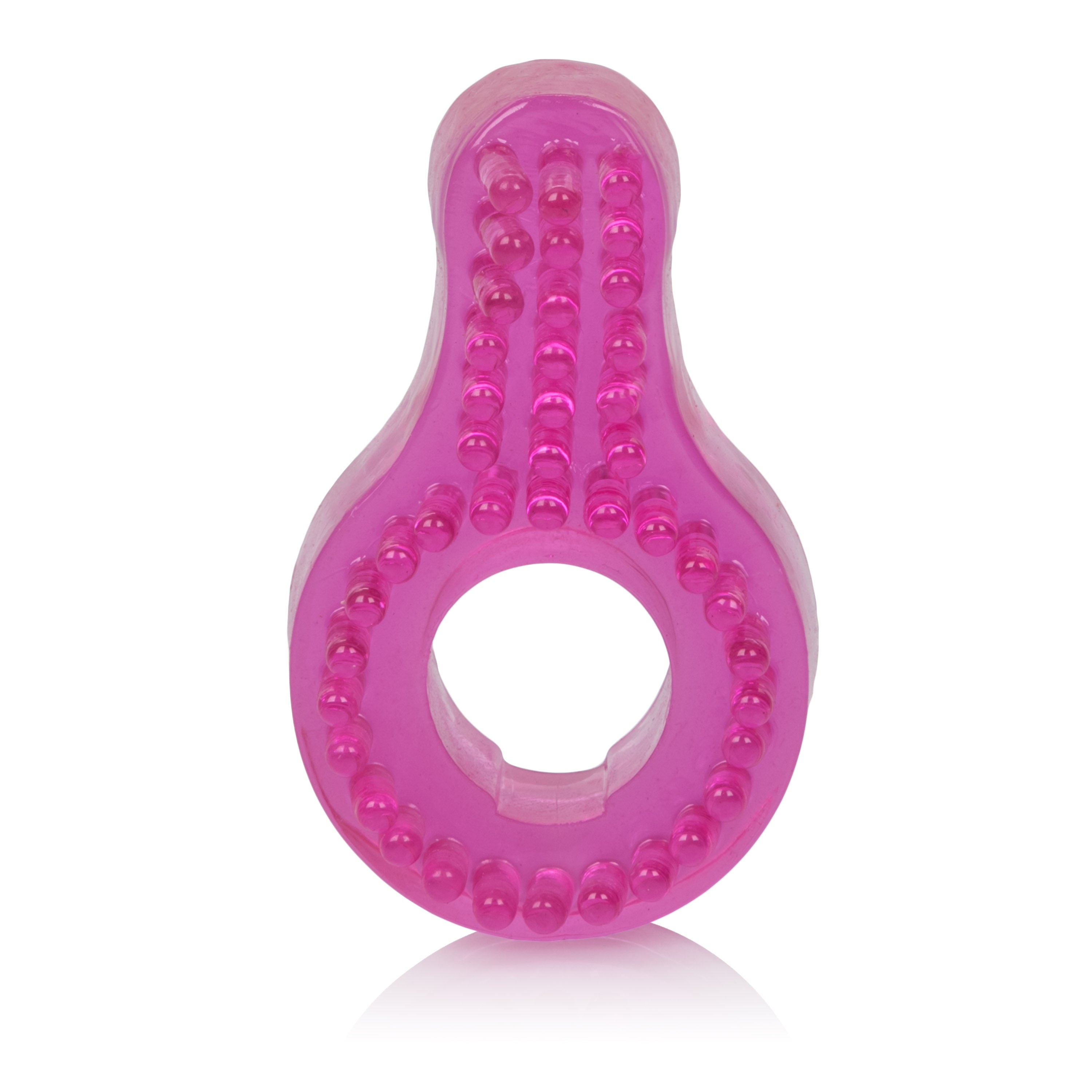 Super Stretch Pink Enhancer Ring With Tickler > Cock Ring > Single