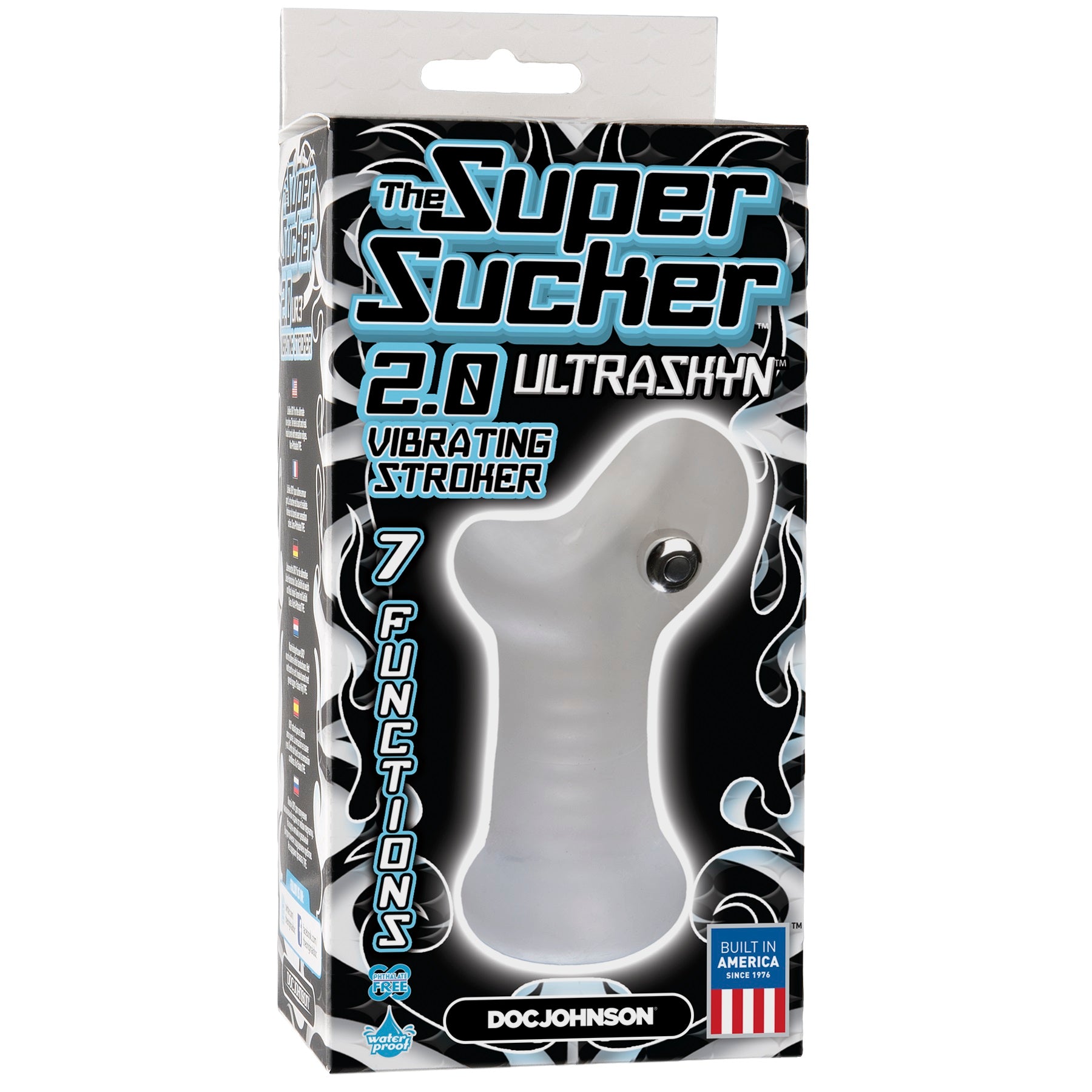 Super Sucker Ribbed Waterproof Realistic Masturbator Strokers - Manual