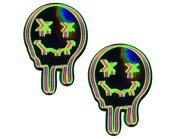 Super UV Trippy Neon Face Nipple Cover Pasties > Clothes > Pasties