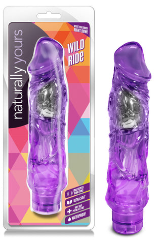 Wild Ride Realistic Purple Vibrator with Bendable Shaft 9 Inch Vibrators