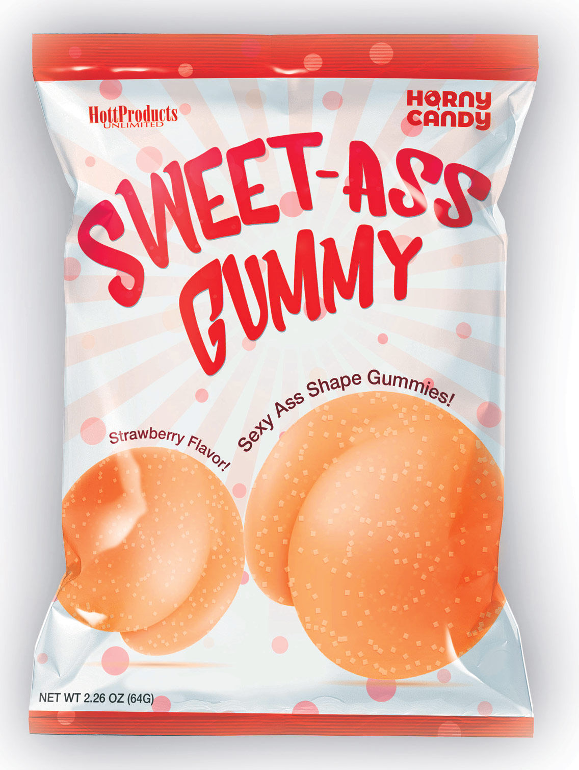Sweet Ass Strawberry Flavored Erotic Gummies Candy 60g Bag > Novelties > Candy & Edible Items