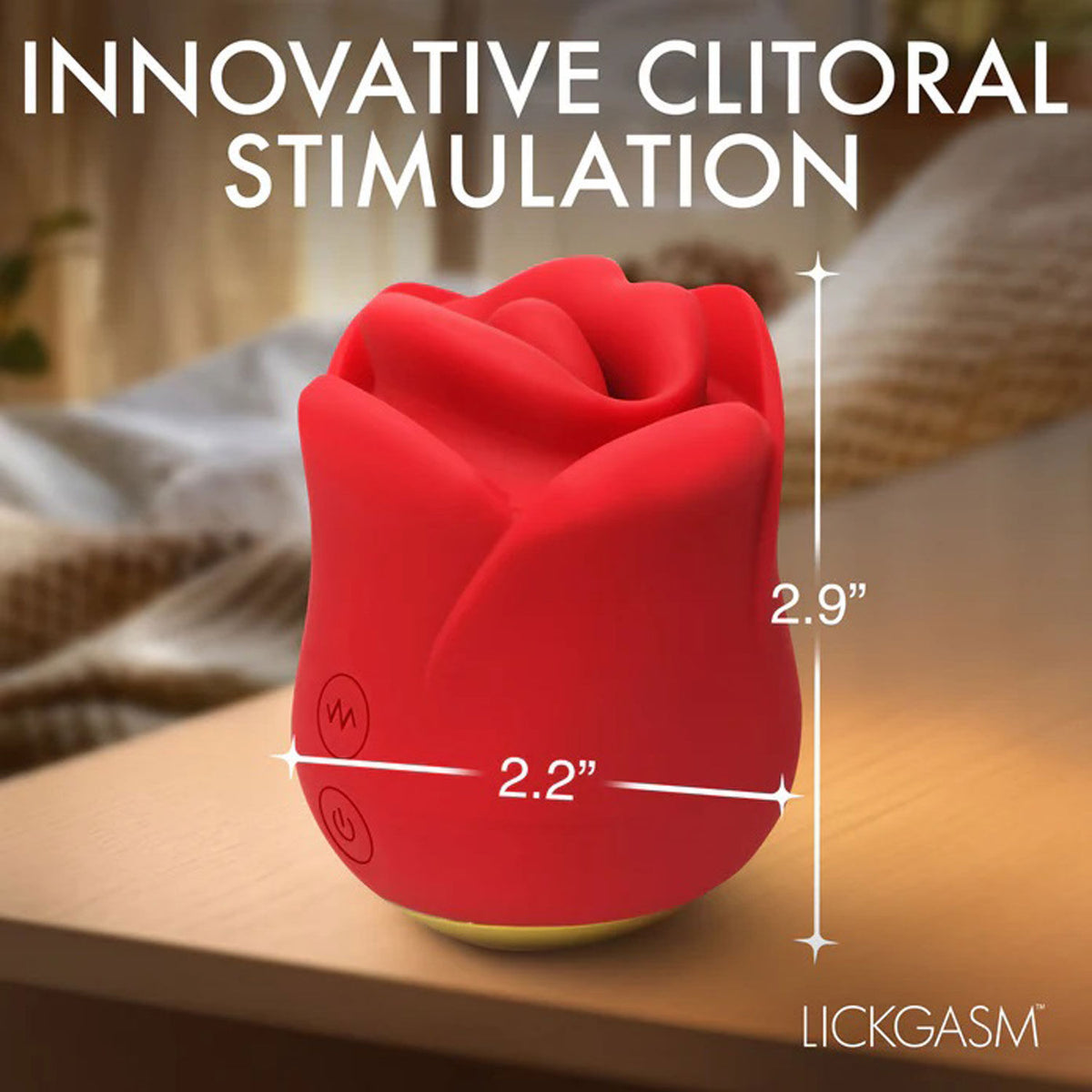 Sweet Kiss Red Silicone Clitoral Stimulator with Vibration > Sex Toys For Ladies > Rose Stimulators