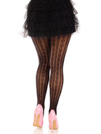 Sweetheart Striped Net Tights with Keyhole and Mini Bow > Clothes > Hosiery > Pantyhose & Tights