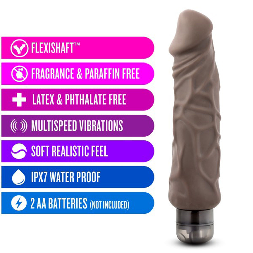 Blush X5 Plus 9 Inch Realistic Hard On Vibrating Dildo Natural DONGS Vibrating