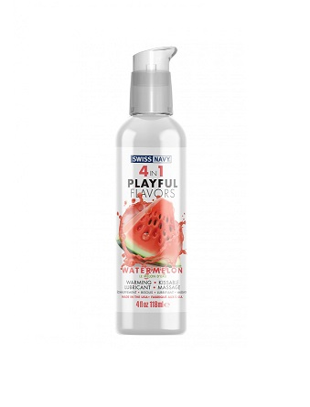 Swiss Navy 4 in 1 Playful Flavors Watermelon Intimacy Gel 4 oz > Lube > Flavoured