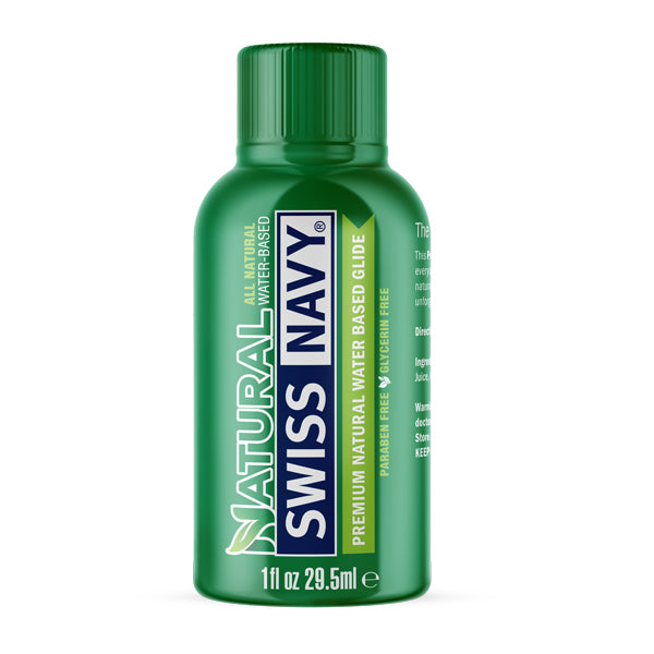 Swiss Navy Natural Personal Lubricant 1oz Water-Based Aloe Scented Water Based Lube