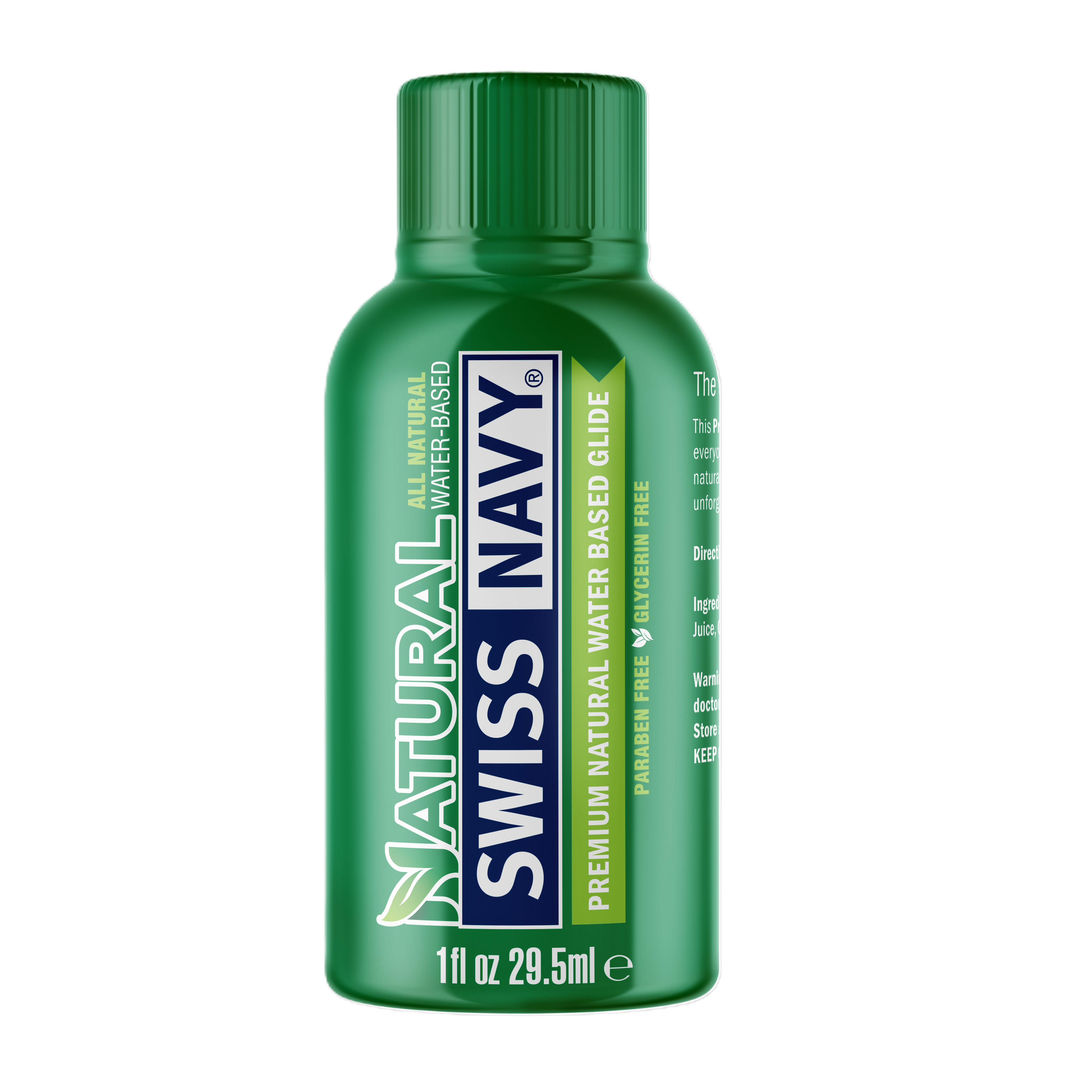 Swiss Navy Natural Personal Lubricant 1oz Water-Based Aloe Scented Water Based Lube