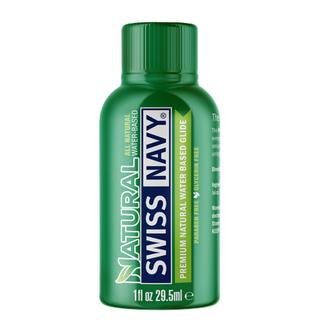 Swiss Navy Natural Personal Lubricant 1oz Water-Based Aloe Scented Water Based Lube