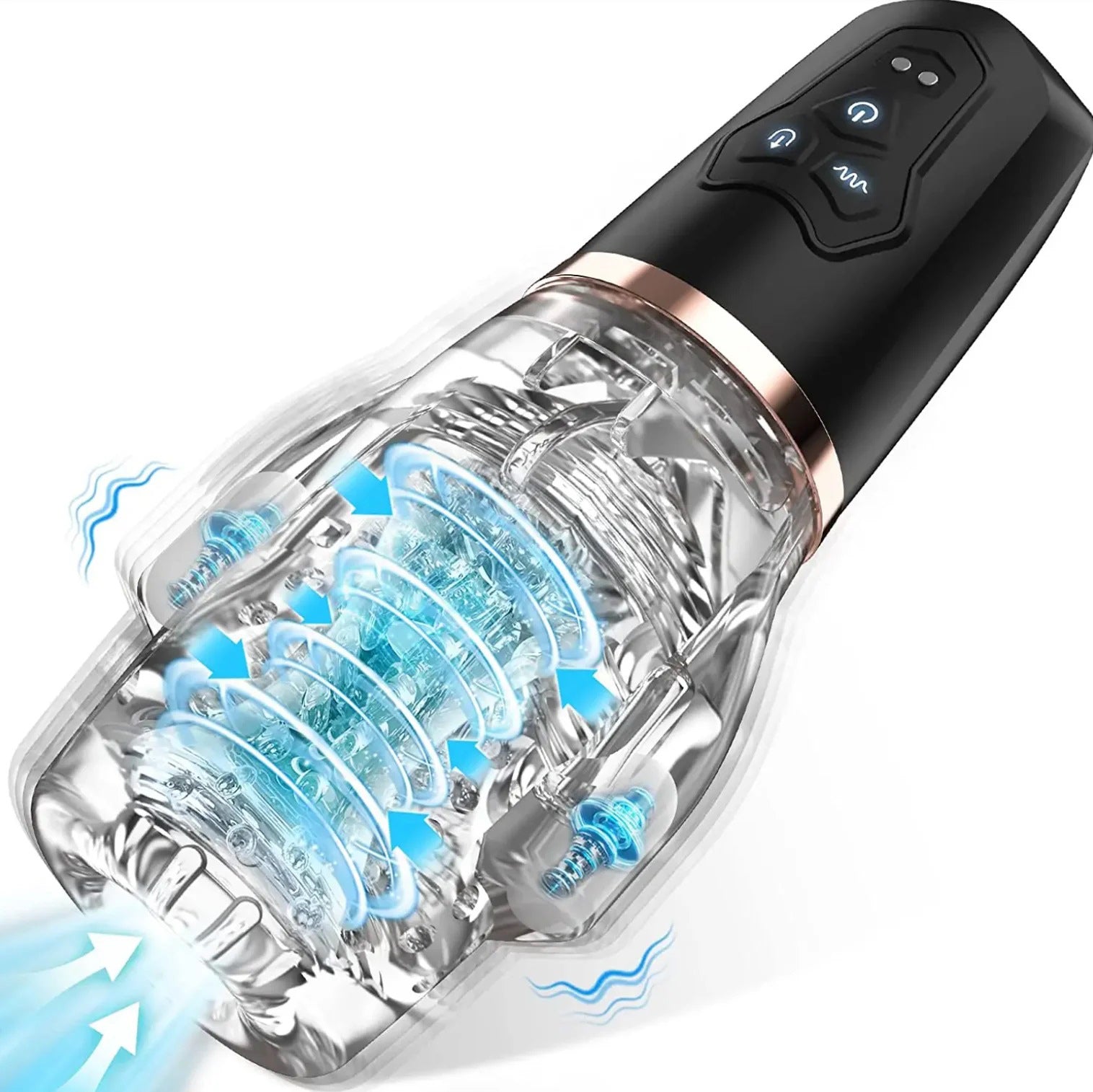 The Male Rose 2 Vibrating Male Masturbator with 10 Modes Strokers - Auto