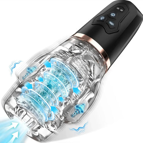 The Male Rose 2 Vibrating Male Masturbator with 10 Modes Strokers - Auto