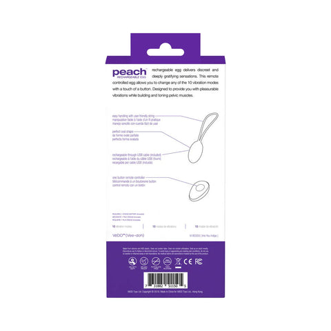 Peach Vibrating Egg in Foxy Pink Quiet Powerful EGGS