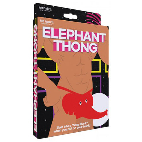 Elephant Thong Mens Lingerie Black Stretch Cotton One Size Red Mens Thongs