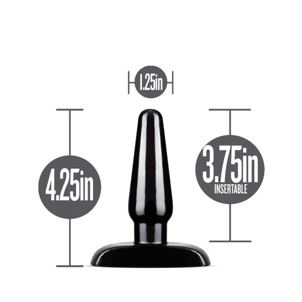 Blush Basic Small Anal Plug Tapered Silicone Small Size Anal Toy Black Small > Anal Range > Butt Plugs