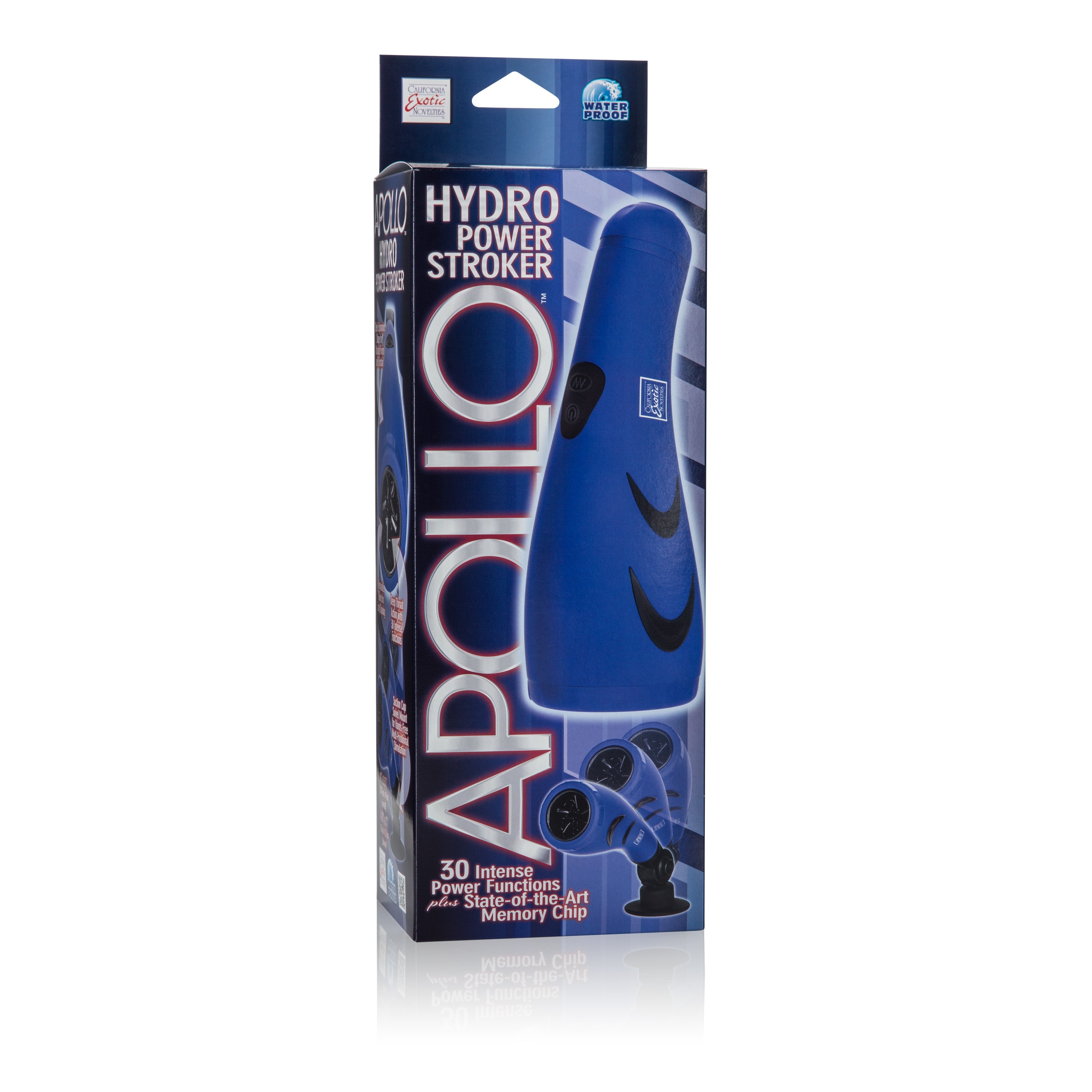 CalExotics Apollo Hydro Power Stroker – Waterproof Vibrating Stroker > Sex Toys For Men > Masturbators > Vibrating