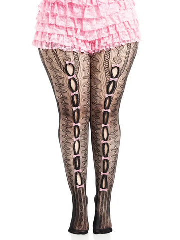 Plus Sweetheart Striped Tights – Plus Size Tights > Clothes > Hosiery > Pantyhose & Tights