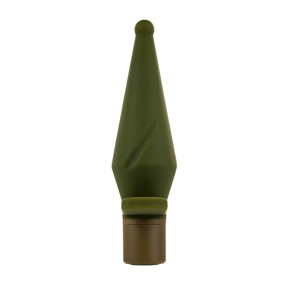 Selopa The Private Vibrating Plug 13cm x 3.5cm Green Butt Plugs - Vibrating