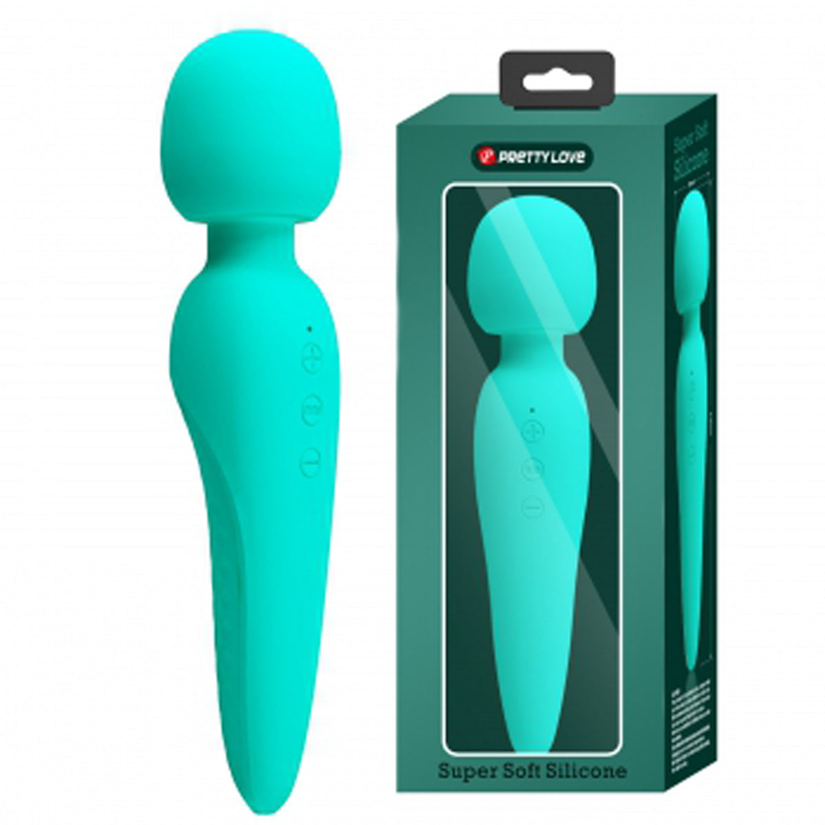 Meredith Super Soft Silicone Wand Vibrator in Turquoise Color > Sex Toys > Massage Wands