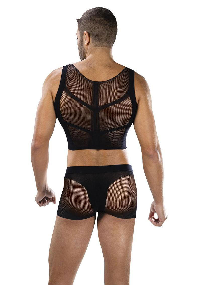 Fishnet Armor 2 Piece Set (Black) – Lightweight Breathable Lingerie Set > Clothes > Lingerie Sets