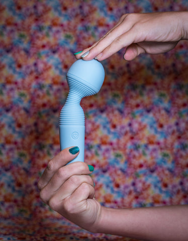 Grace Bendable Vibrating Pleasure Wand Rechargeable Blue Vibrators