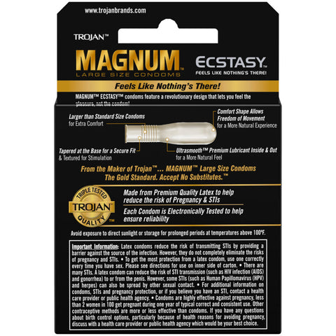Trojan Magnum Ecstasy - 3 Pack > Essentials > Condoms