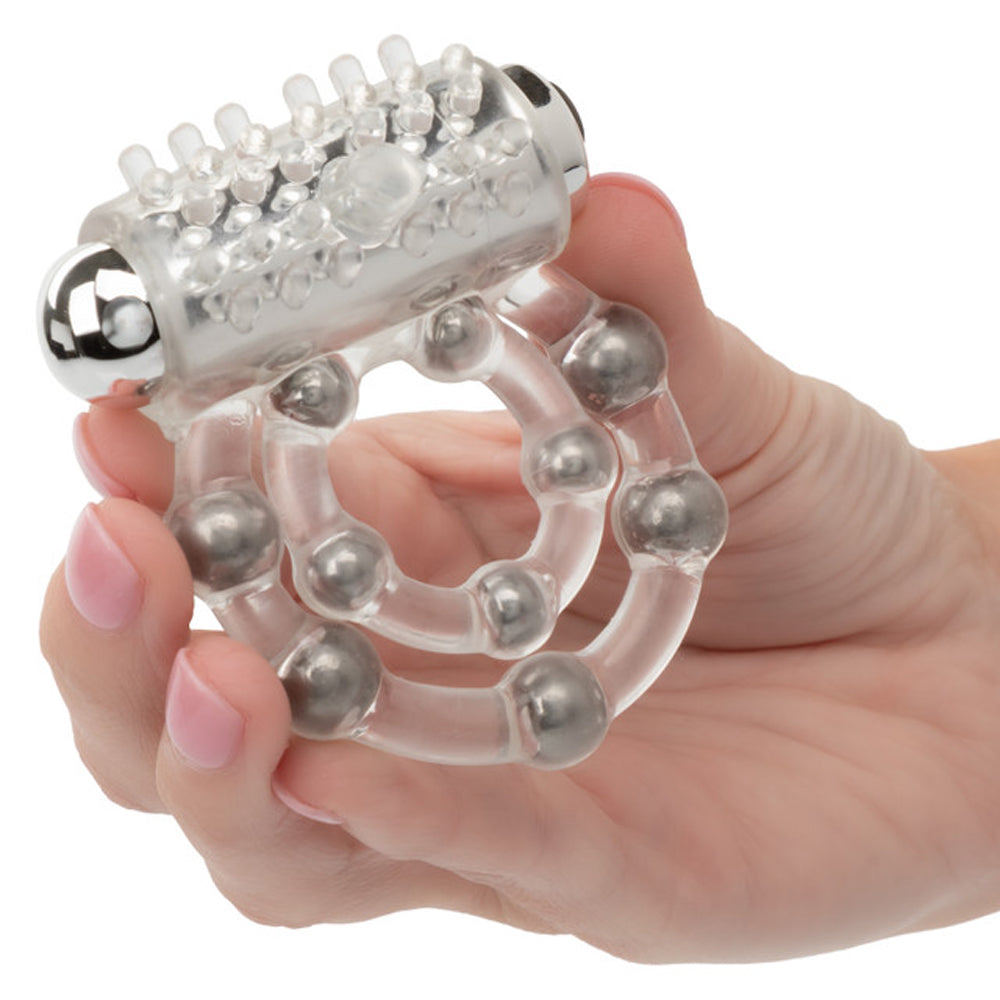 Maximus Waterproof Enhancement Ring with 10 Stroker Beads – Flexible TPR Cock Ring > Cock Ring > Vibrating