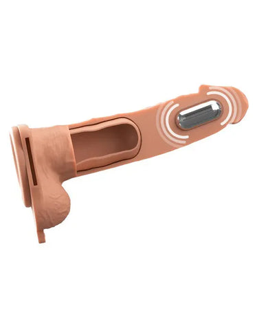 Fantasy X-Tensions Elite (Light) – 7 Inch Vibrating Hollow Silicone Strap-On > Dildos > Strap On Harnesses