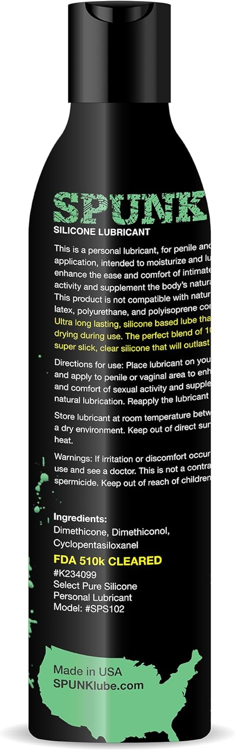 Spunk Lube Pure Silicone – 8 Fl Oz Silicone-Based Lubricant > Lube > Speciality Exempt