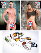 Pin The Cock On The Jock Game 24x36 Inch Party Wall Decoration Game > Novelties > Bachelor & Bachelorette Items