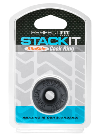 Stackit Bulge Enhancing Cock Ring Black Black COCK RINGS