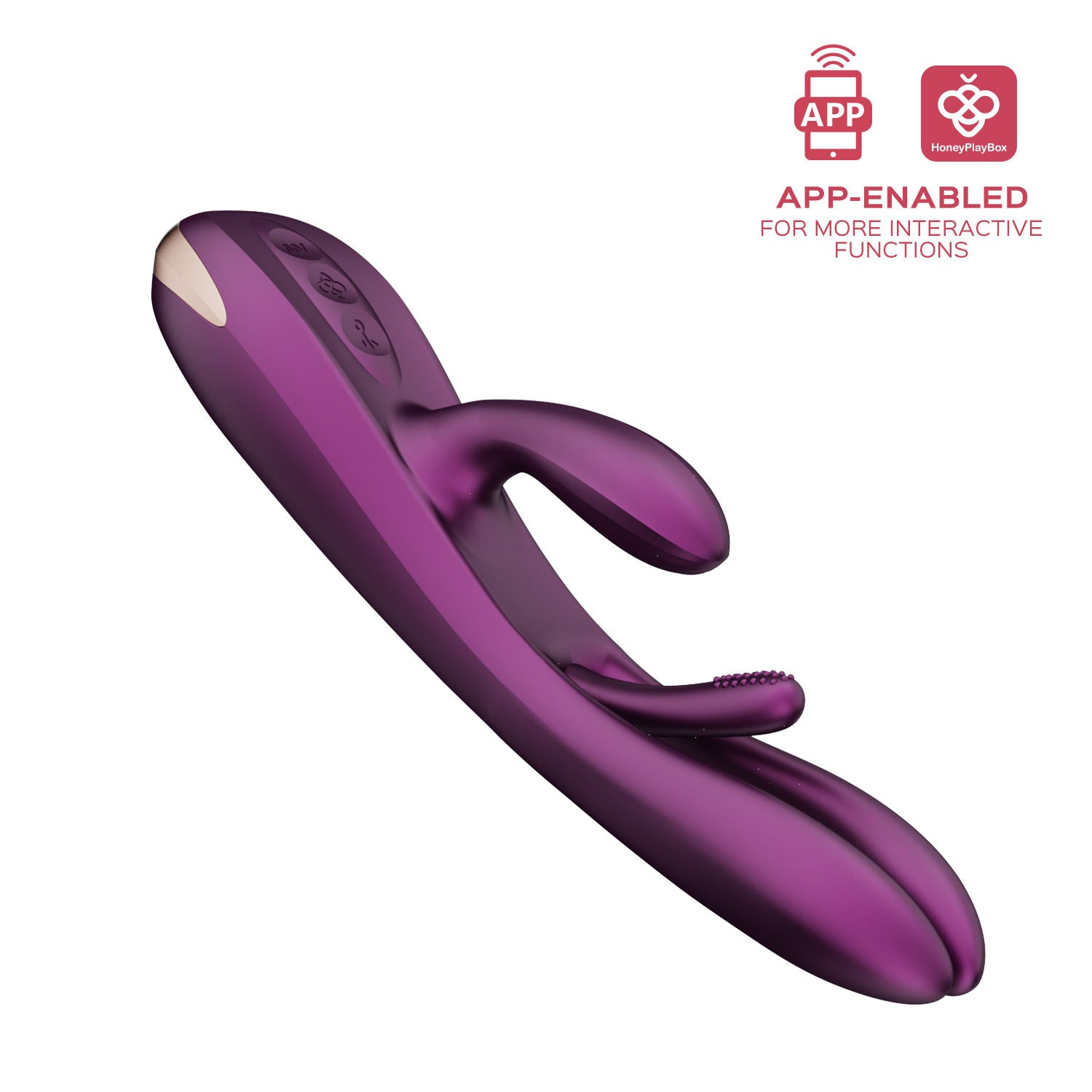 Terri - App Controlled Tapping Rabbit Vibrator - Purple VIBRATORS-RABBIT