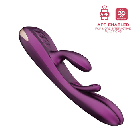Terri - App Controlled Tapping Rabbit Vibrator - Purple VIBRATORS-RABBIT