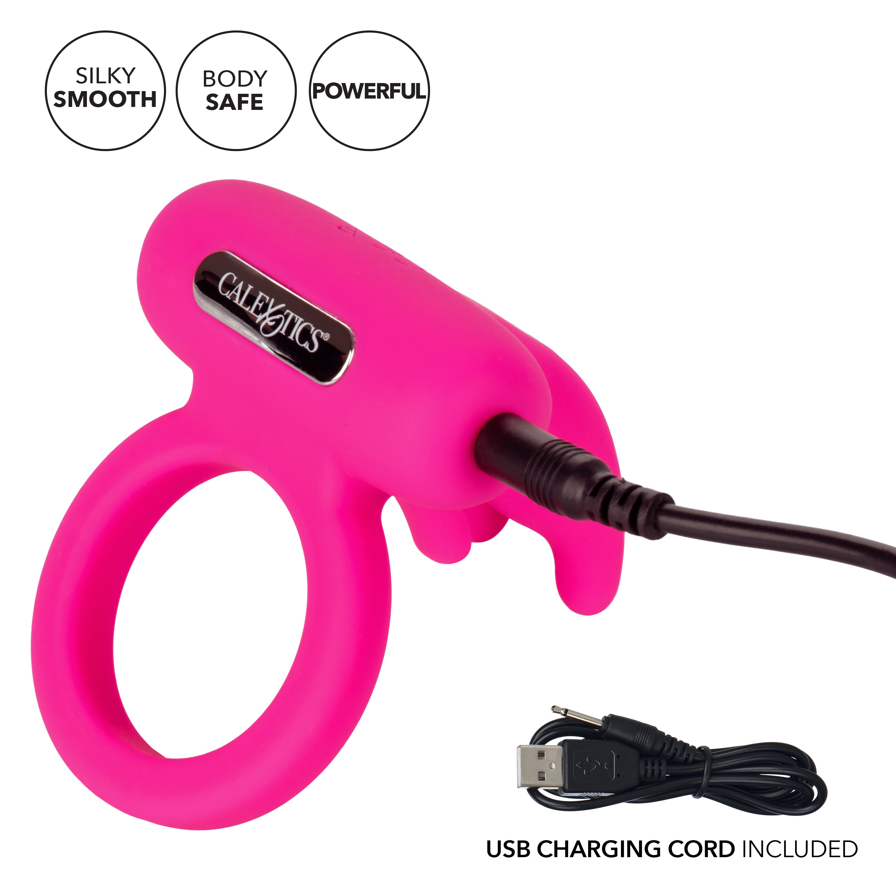 Silicone Rechargeable Triple Clit Flicker Vibrating Ring Cock Rings Vibrating
