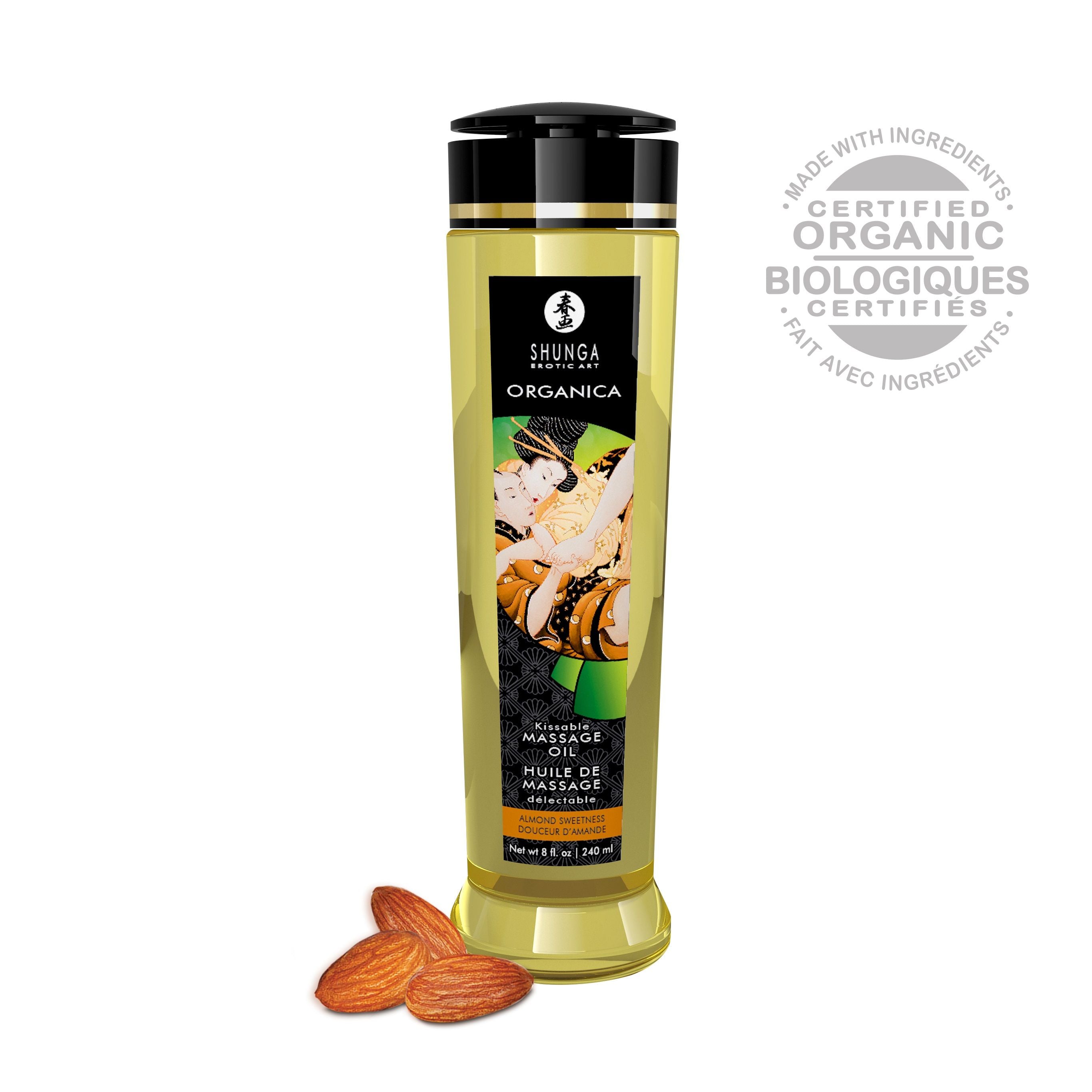 Shunga Organica Green Tea Massage Oil 8 Fl Oz Organic Massage Oil