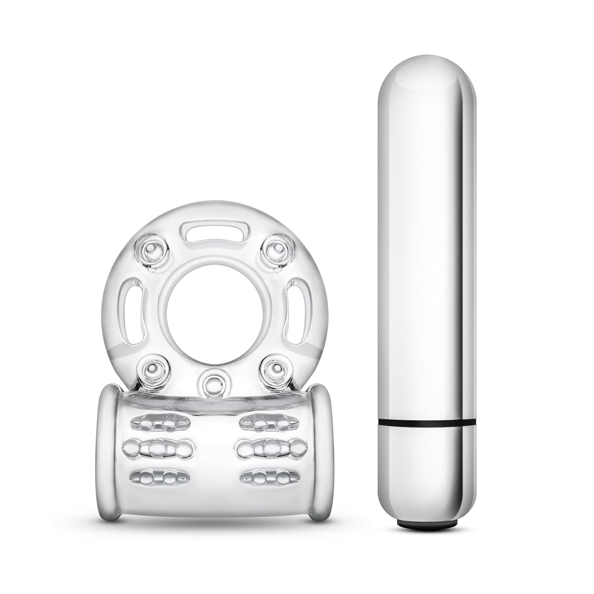 Stay Hard 10 Function Vibrating Bull Ring – Clear Vibrating Cock Ring > Cock Ring > Vibrating