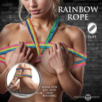 Rainbow 16ft Neon Shibari Rope – Nylon Bondage Rope for BDSM Play > Bondage Gear > Rope